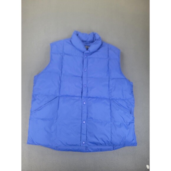 Lands' End Other - Lands End Vest Mens XL Blue Puffer Goose Down Insulated Nylon Outdoor Dad Hiking